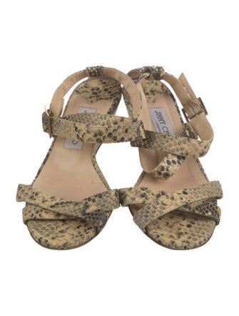 Jimmy Choo Snakeskin Animal Print Espadrilles