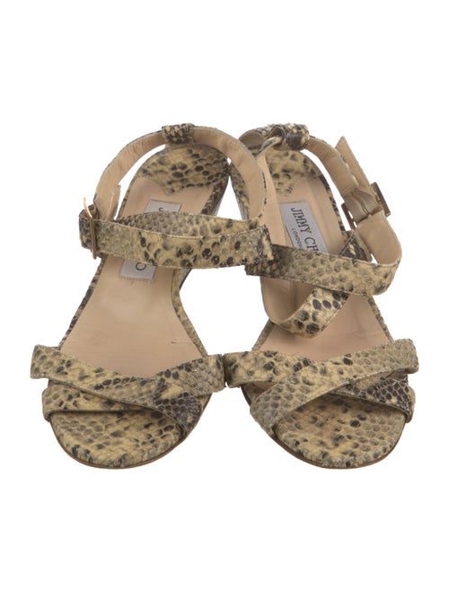 Jimmy Choo Snakeskin Animal Print Espadrilles
