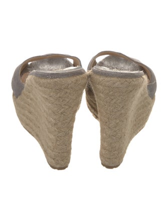 Jimmy Choo Suede Glitter Accents Espadrilles