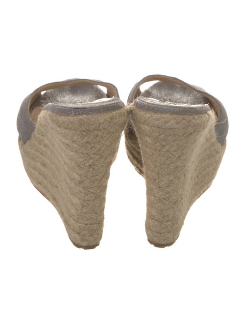 Jimmy Choo Suede Glitter Accents Espadrilles