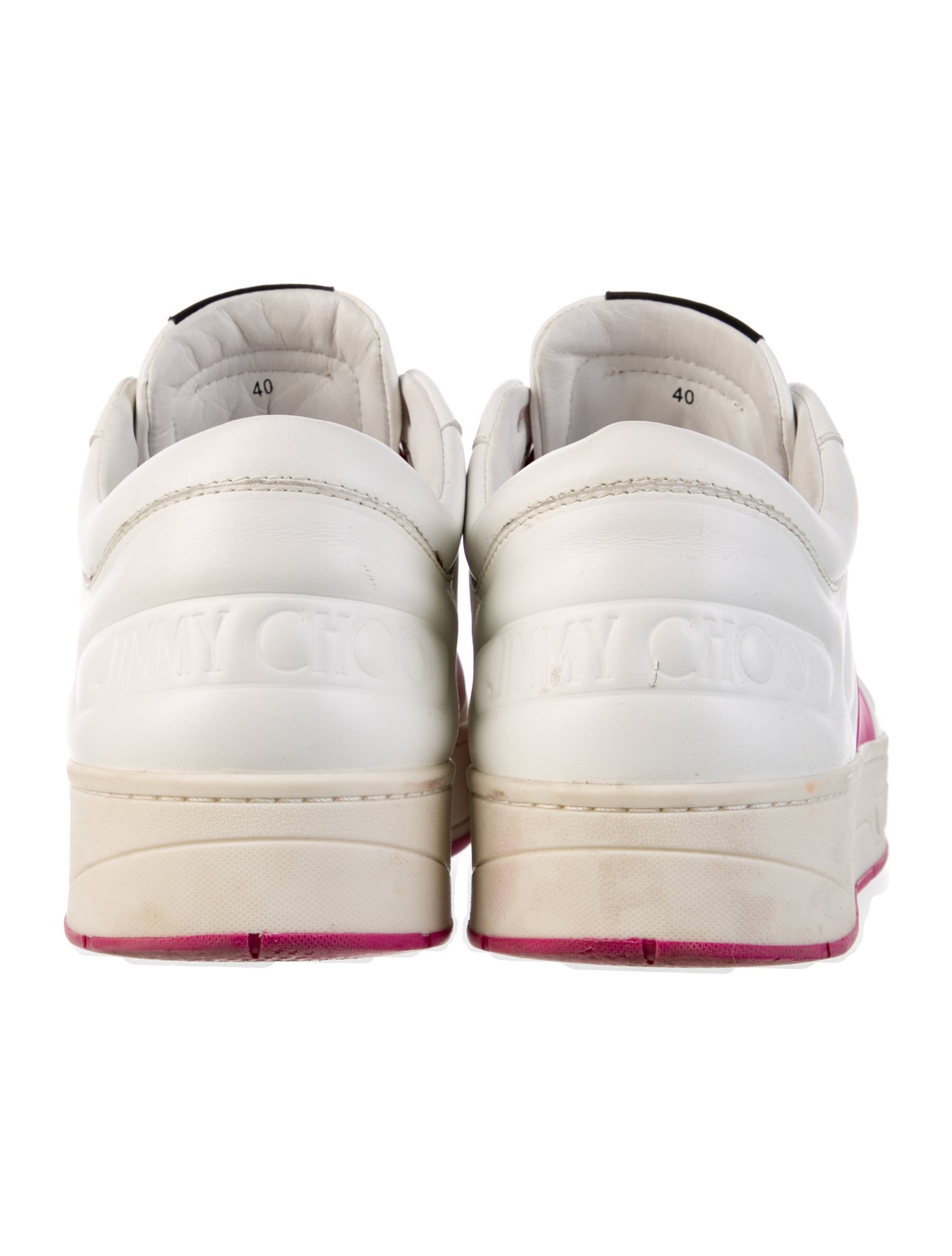 Jimmy Choo Leather Colorblock Pattern Sneakers