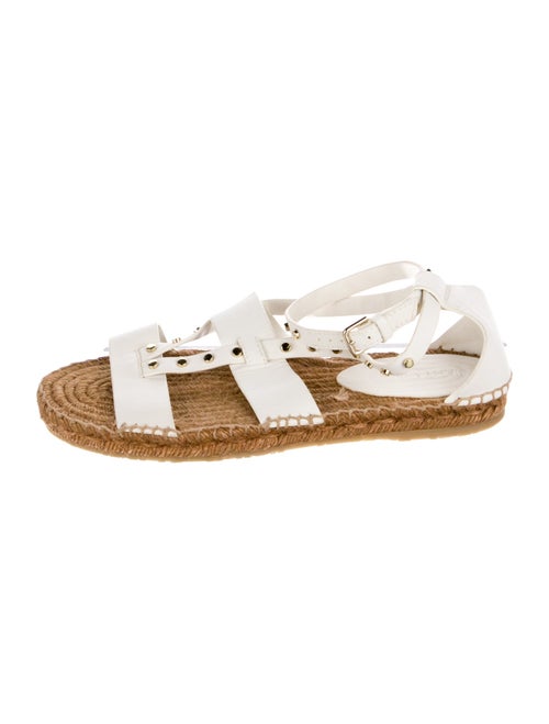 Jimmy Choo Leather Colorblock Pattern Sandals