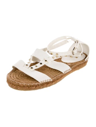 Jimmy Choo Leather Colorblock Pattern Sandals