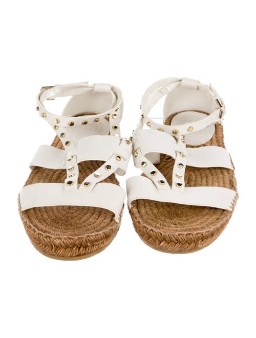 Jimmy Choo Leather Colorblock Pattern Sandals