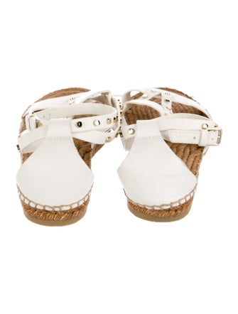 Jimmy Choo Leather Colorblock Pattern Sandals