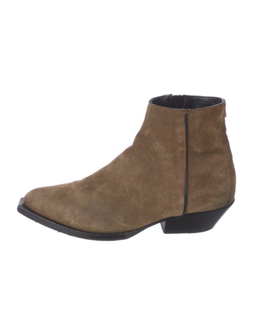 Jimmy Choo Suede Colorblock Pattern Western Boots