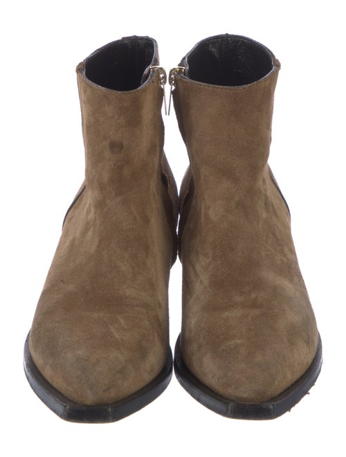 Jimmy Choo Suede Colorblock Pattern Western Boots