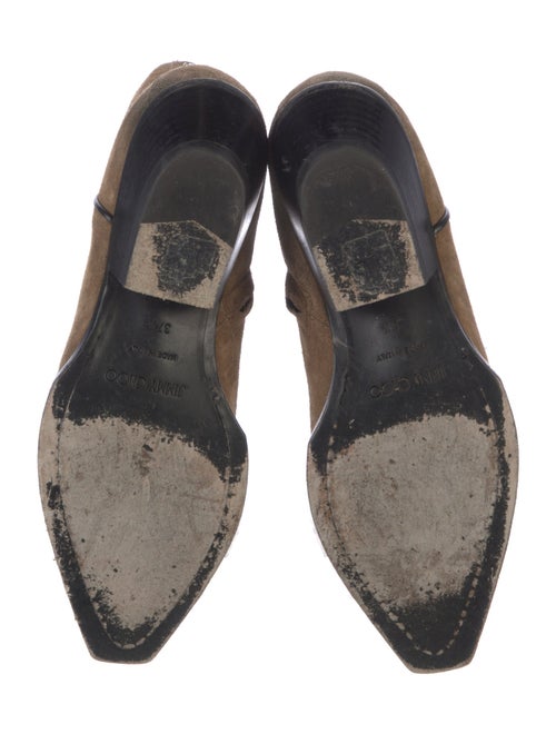 Jimmy Choo Suede Colorblock Pattern Western Boots