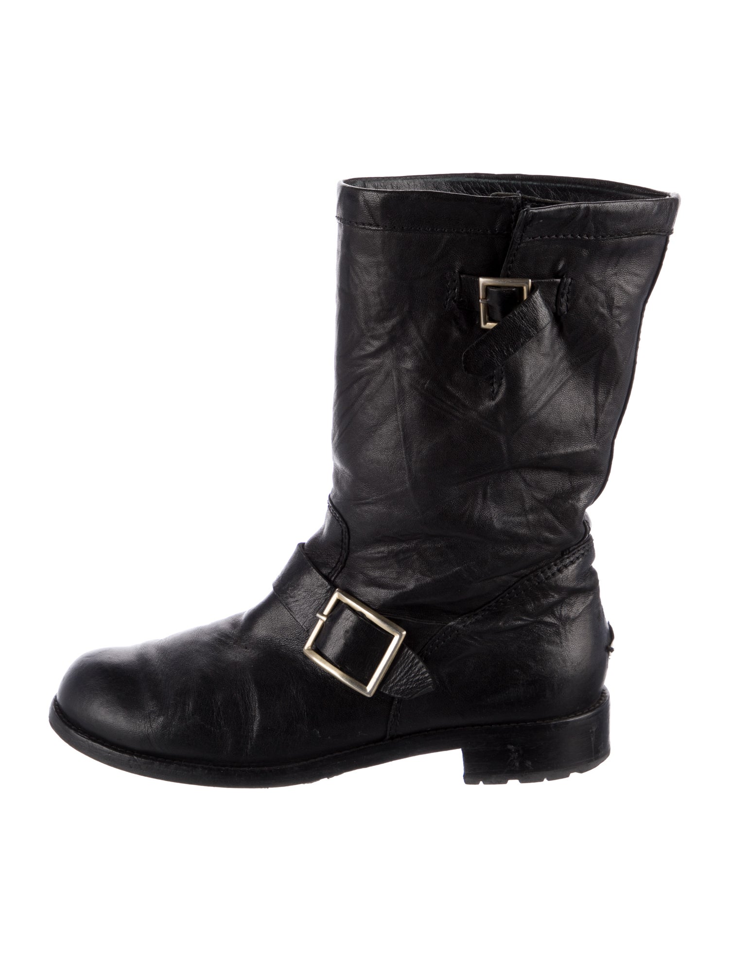 Jimmy Choo Leather Moto Boots
