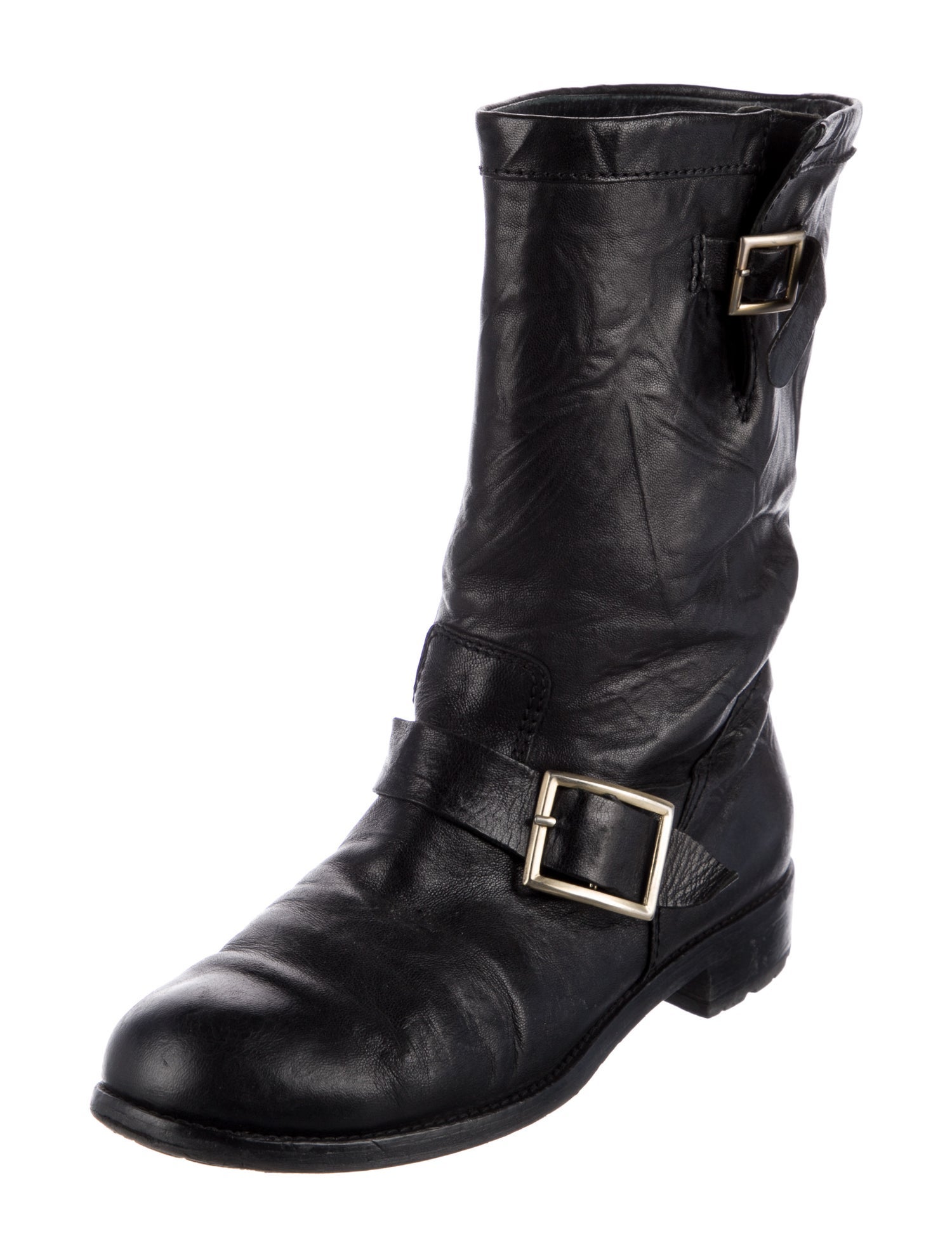 Jimmy Choo Leather Moto Boots