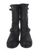 Jimmy Choo Leather Crystal Embellishments Moto Boots