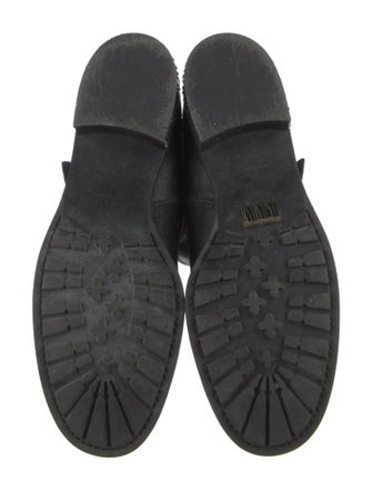 Jimmy Choo Leather Crystal Embellishments Moto Boots