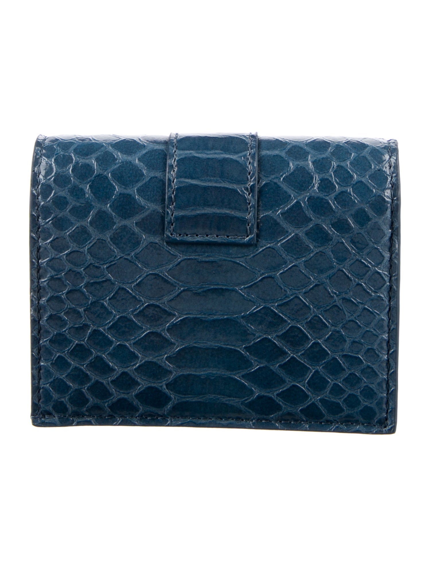 Jimmy Choo Embossed Leather Compact Wallet w/ Tags