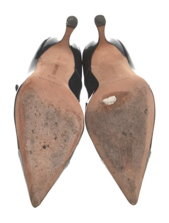 Manolo Blahnik Patent Leather Colorblock Pattern Pumps