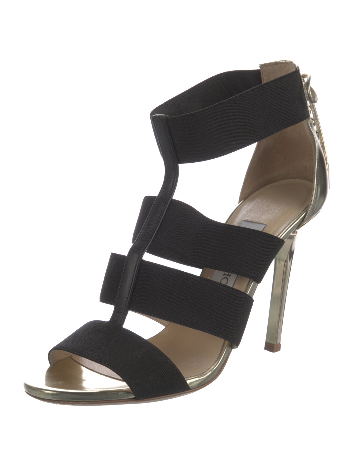 Jimmy Choo Leather T-Strap Sandals