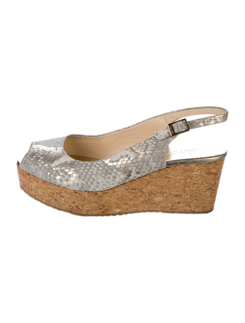 Jimmy Choo Suede Animal Print Slingback Pumps