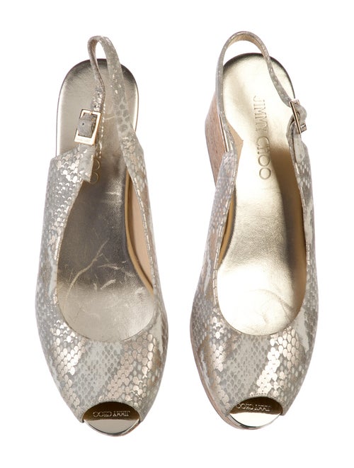 Jimmy Choo Suede Animal Print Slingback Pumps