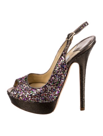 Jimmy Choo Glitter Slingback Pumps