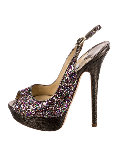 Jimmy Choo Glitter Slingback Pumps
