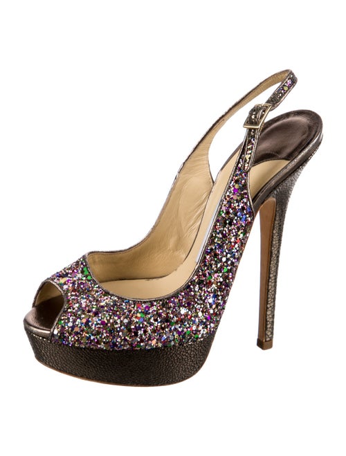Jimmy Choo Glitter Slingback Pumps