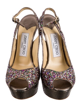 Jimmy Choo Glitter Slingback Pumps