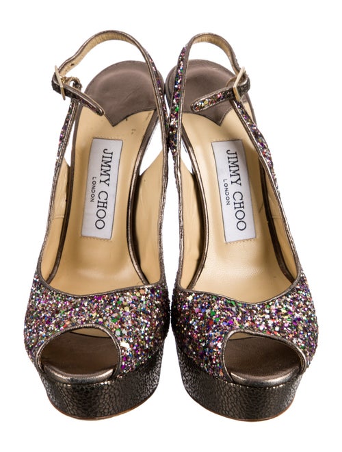 Jimmy Choo Glitter Slingback Pumps
