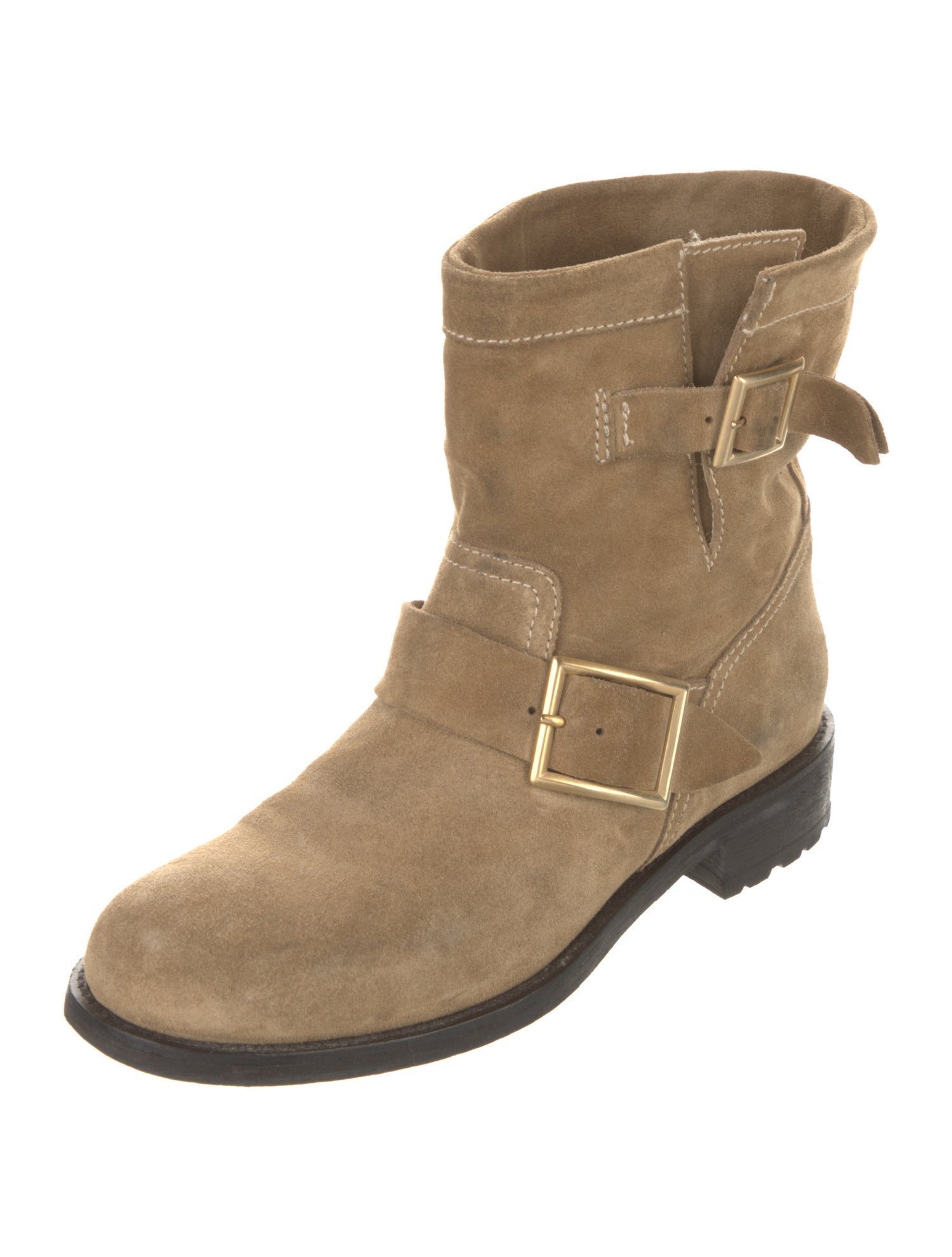 Jimmy Choo Suede Moto Boots