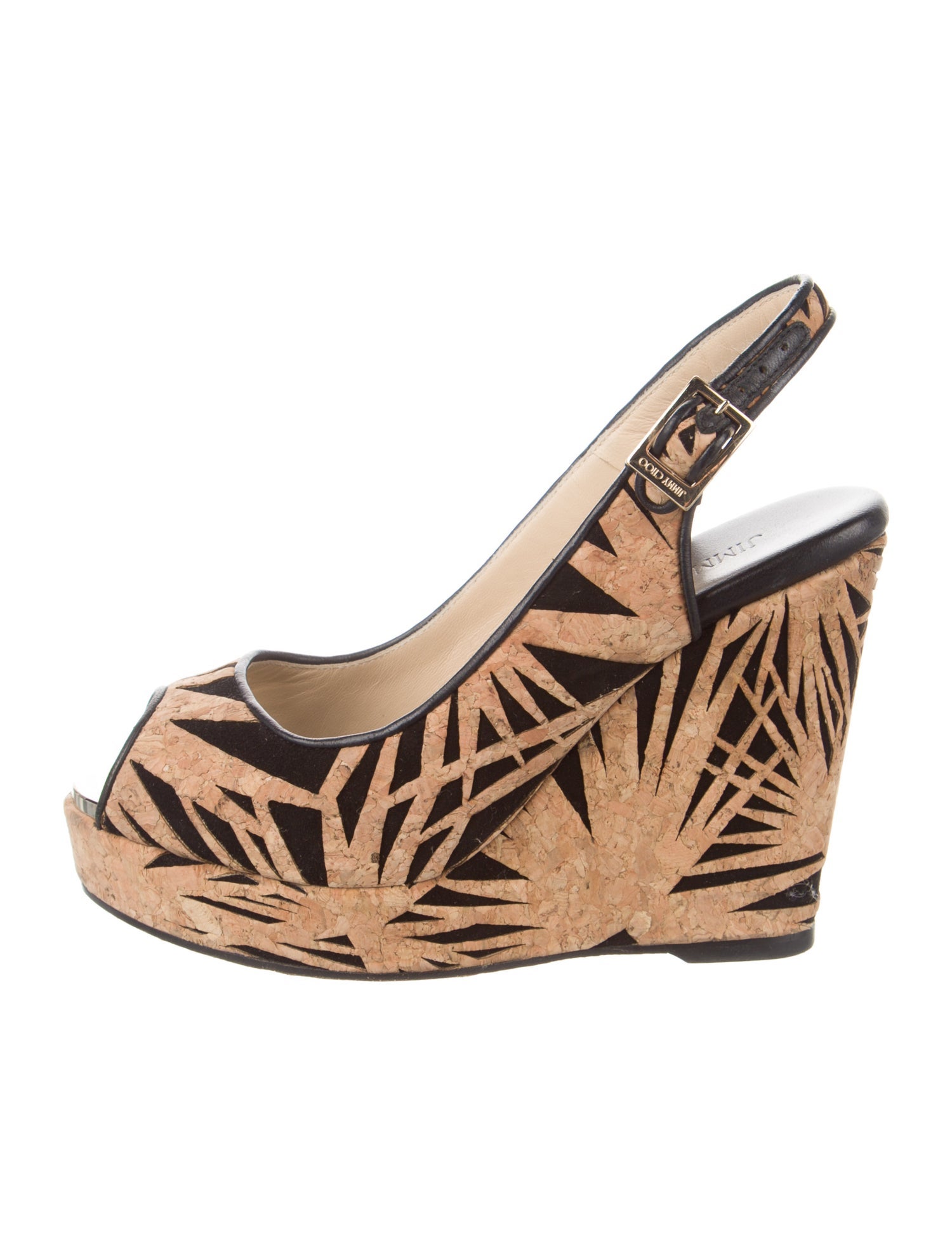 Jimmy Choo Printed Lasercut Accents Slingback Pumps