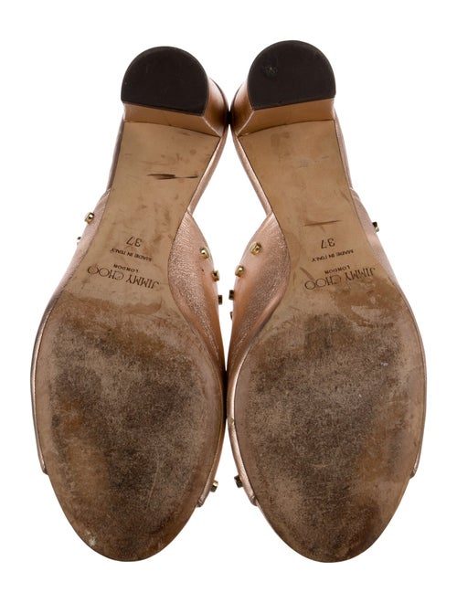 Jimmy Choo Leather Studded Accents Slides