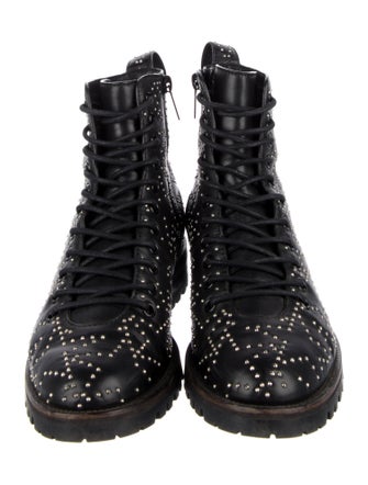 Jimmy Choo Leather Patterned Lace-Up Boots