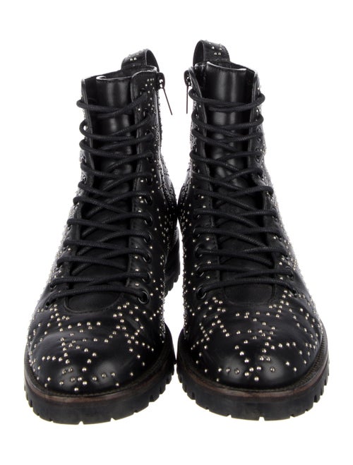 Jimmy Choo Leather Patterned Lace-Up Boots