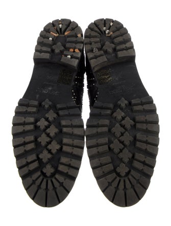 Jimmy Choo Leather Patterned Lace-Up Boots