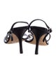 Jimmy Choo Satin Crystal Embellishments T-Strap Sandals
