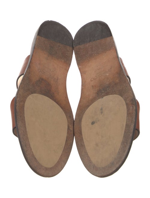 Jimmy Choo Leather Cutout Accent Slides