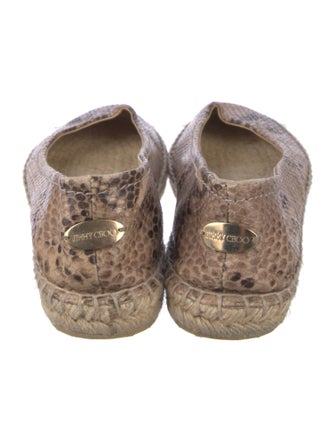 Jimmy Choo Snakeskin Animal Print Espadrilles