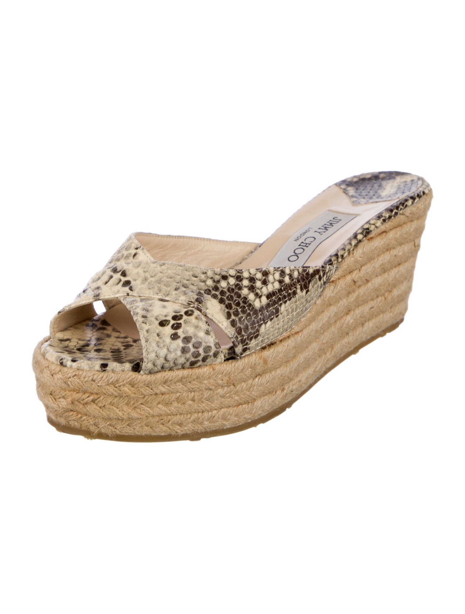 Jimmy Choo Snakeskin Animal Print Espadrilles