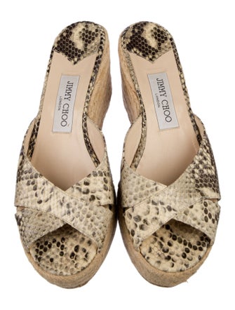 Jimmy Choo Snakeskin Animal Print Espadrilles