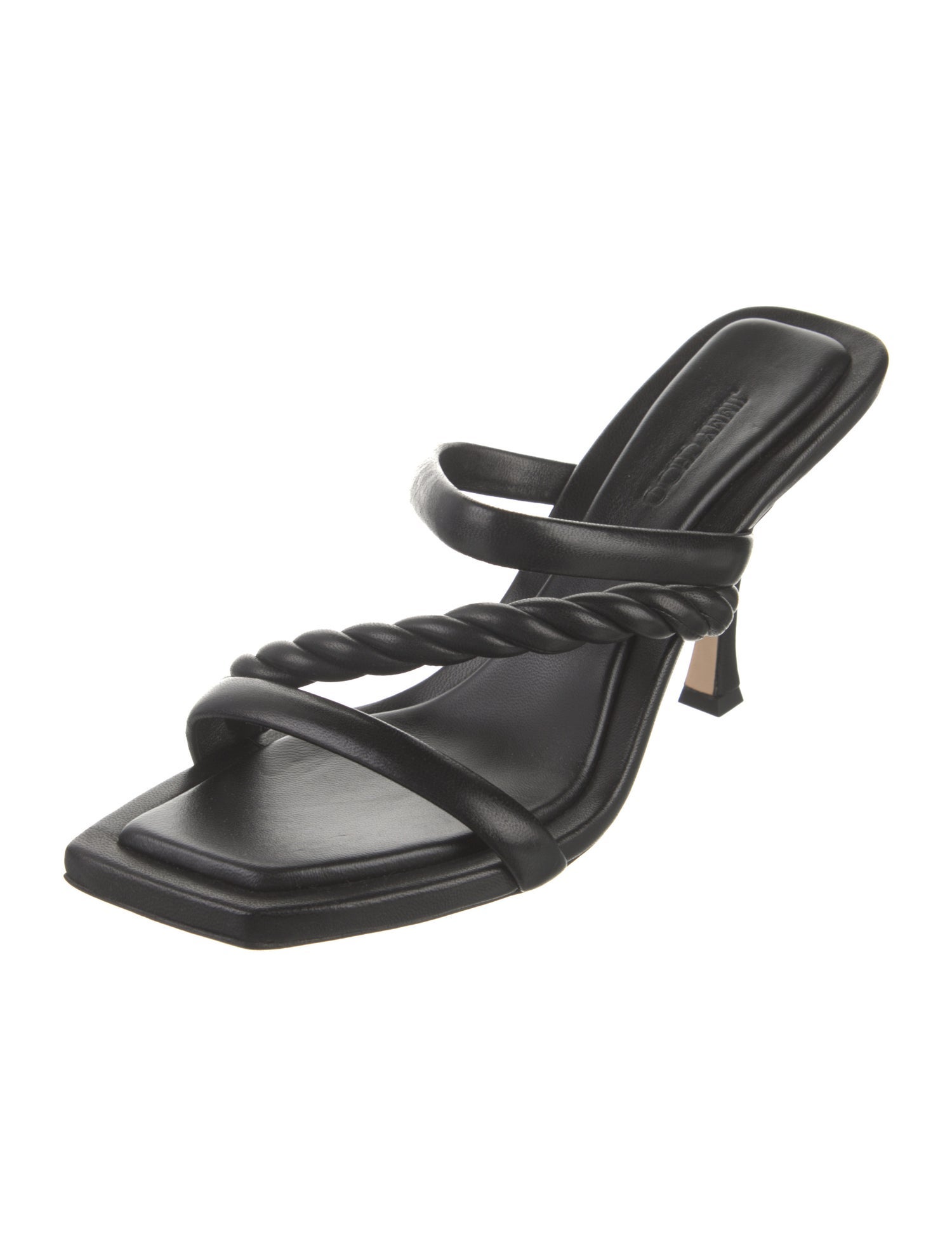 Jimmy Choo Leather Braided Accents Slides