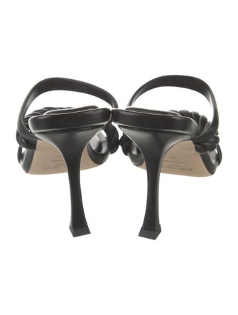 Jimmy Choo Leather Braided Accents Slides