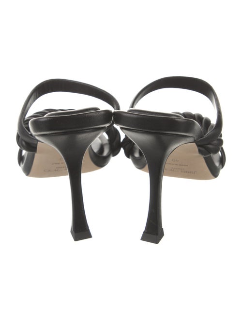 Jimmy Choo Leather Braided Accents Slides