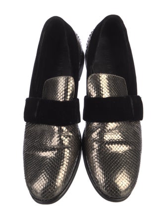 Jimmy Choo Snakeskin Printed Slippers