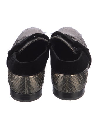 Jimmy Choo Snakeskin Printed Slippers