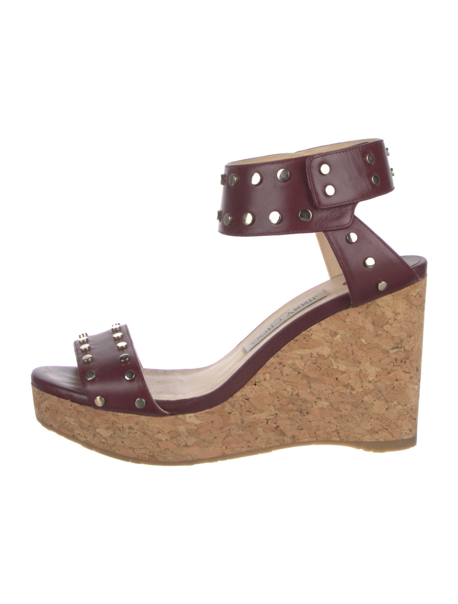 Jimmy Choo Leather Colorblock Pattern Espadrilles