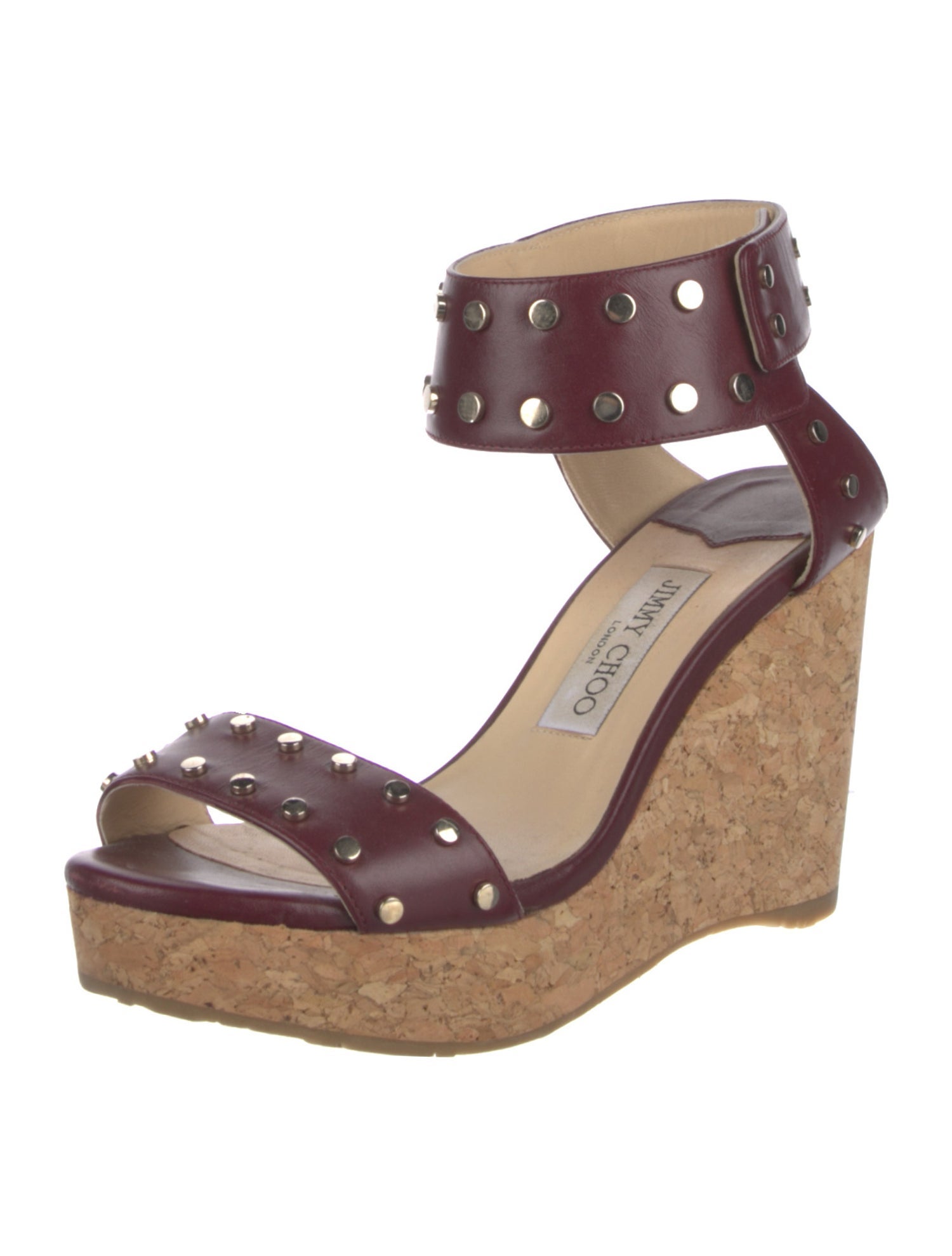 Jimmy Choo Leather Colorblock Pattern Espadrilles