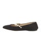 Jimmy Choo Faux Pearl Accents Suede Ballet Flats