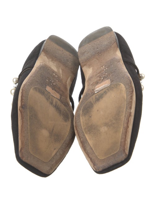 Jimmy Choo Faux Pearl Accents Suede Ballet Flats