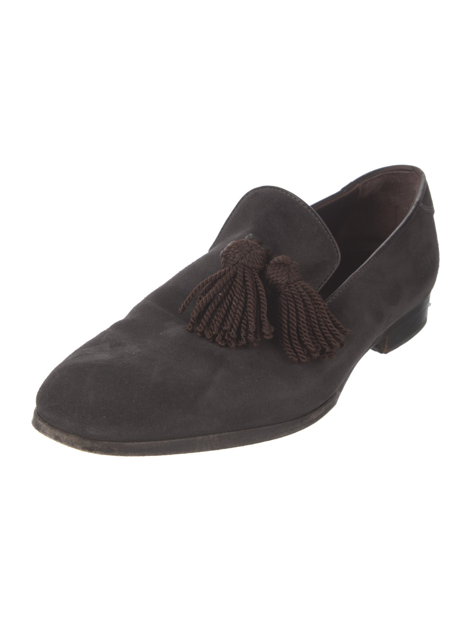 Jimmy Choo Suede Tassel Accents Loafers