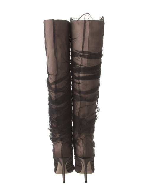 Off-White x Jimmy Choo Lace Pattern Mesh Accents Boots