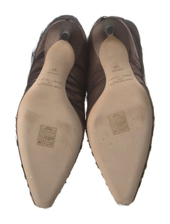 Off-White x Jimmy Choo Lace Pattern Mesh Accents Boots