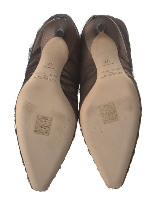 Off-White x Jimmy Choo Lace Pattern Mesh Accents Boots